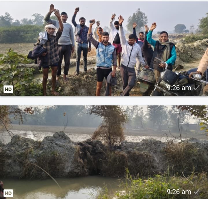 रायबरेली - नहर की पटरी काटने से फसल हुई जलमग्न, नाराज़ किसानों का प्रदर्शन