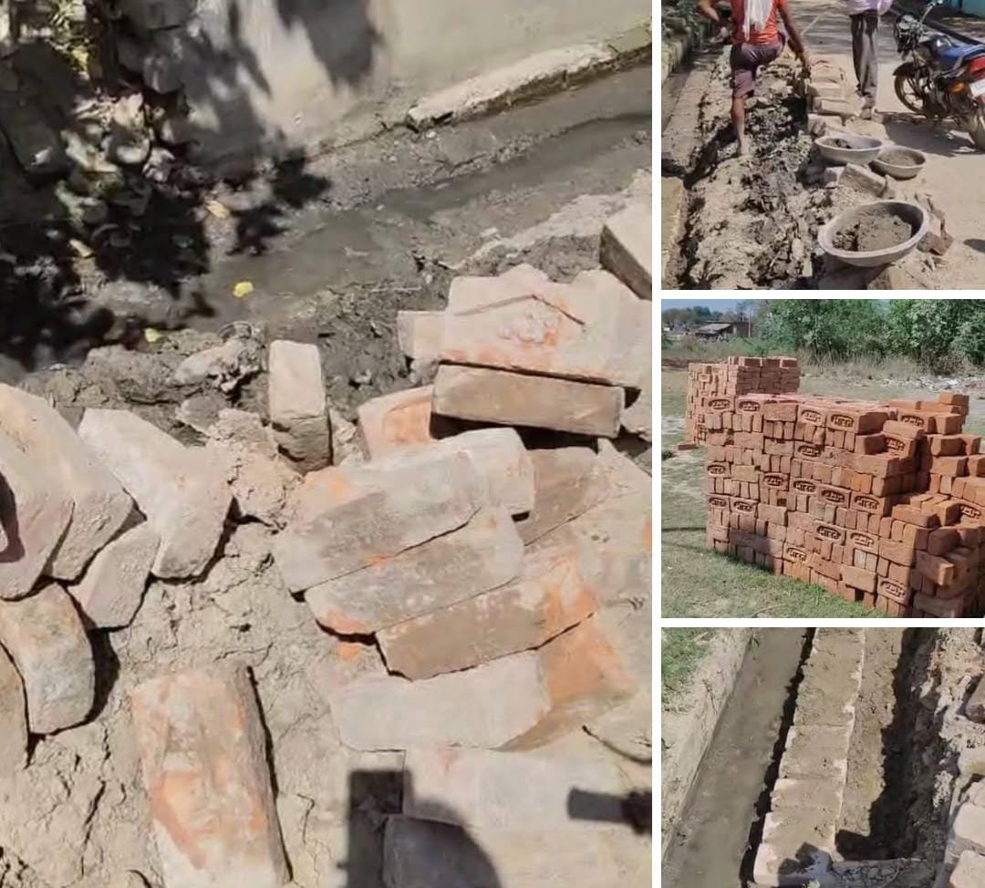 रायबरेली- भ्रष्टाचार:करोड़ों की लागत से बनी इंटरलॉकिंग सड़क और नाली चढ़ी भ्रष्टाचार की भेंट