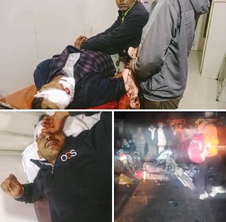 रायबरेली - बाइक व स्कूटी की आमने-सामने जोरदार टक्कर, दो गंभीर रूप से घायल,  जिला अस्पताल रेफर