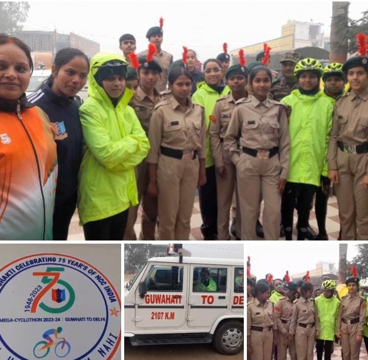 रायबरेली-बीएचयू एनसीसी टुकड़ी का ऊंचाहार में हुआ जोरदार स्वागत..