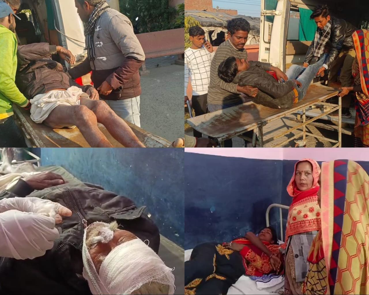 Raibareli-अनियंत्रित बाइक ने पैदल चल रहे वृद्ध को मारी टक्कर महिला समेत तीन घायल