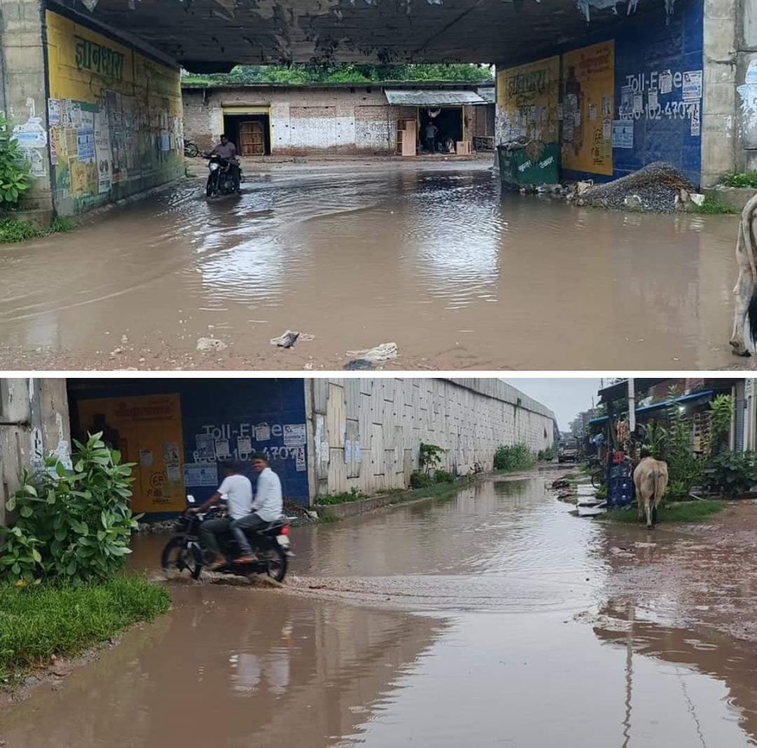 रायबरेली-3 घंटे मूसलाधार बारिश, सड़क पर 2 फीट पानी भरा, सभी तालाब लबालब