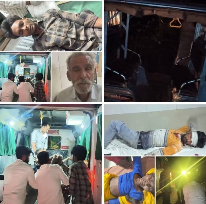 रायबरेली-तेज रफ्तार अनियंत्रित ई रिक्शा सड़क पर पलटा, आधा दर्जन घायल, दो गंभीर