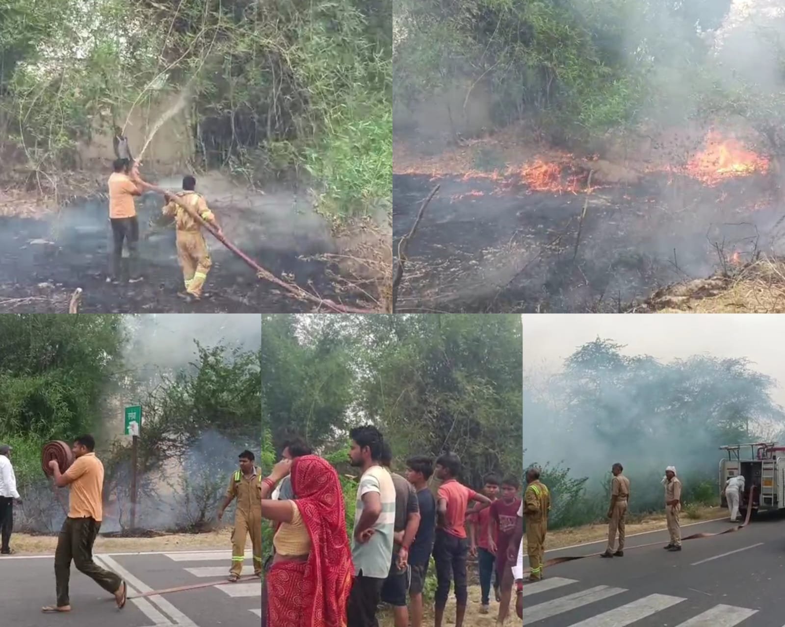 रायबरेली-संदिग्ध परिस्थितियों में पराली में लगी आग, सैकड़ो बीघे जलकर खाक