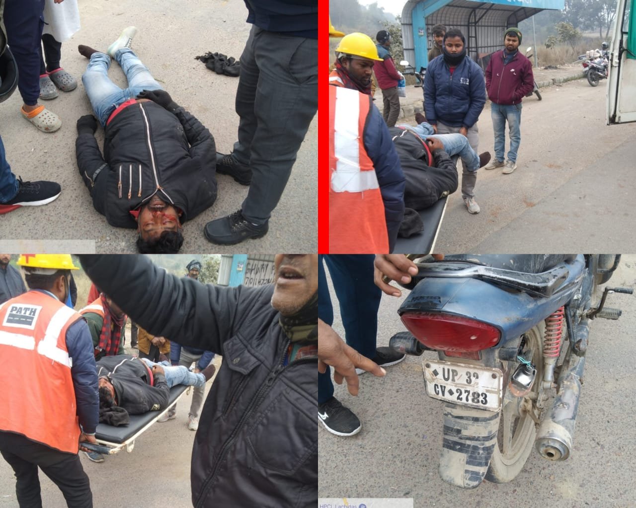 ई रिक्शा व बाइक की भिड़ंत में बाइक सवार गंभीर रूप से घायल 