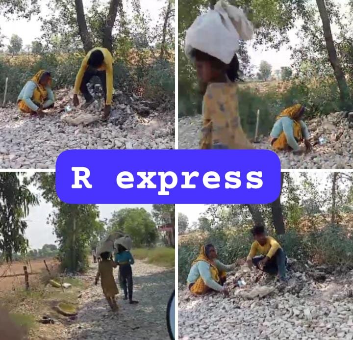 रायबरेली-बाल श्रमिकों के पसीने से तैयार हो रही सड़क,जिम्मेदार मौन