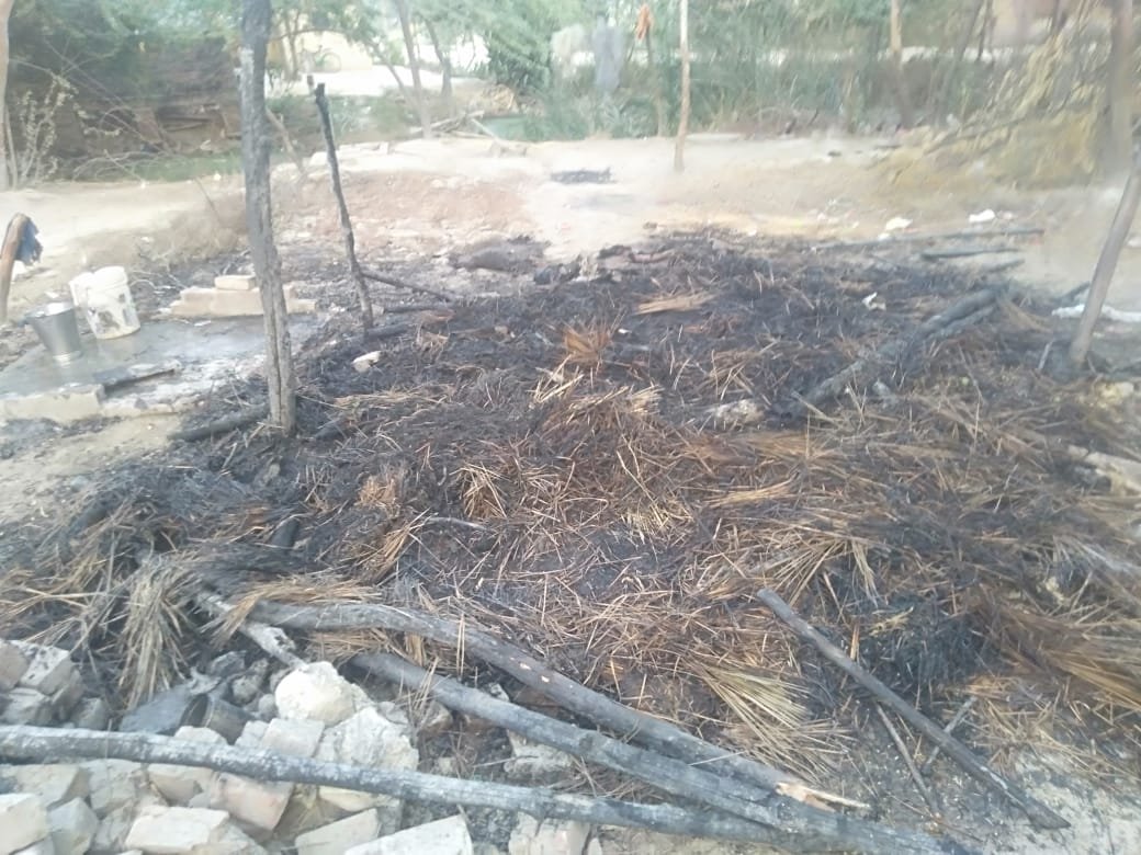 Raibareli-संदिग्ध परिस्थितियों में लगी आग, महिला झुलसी