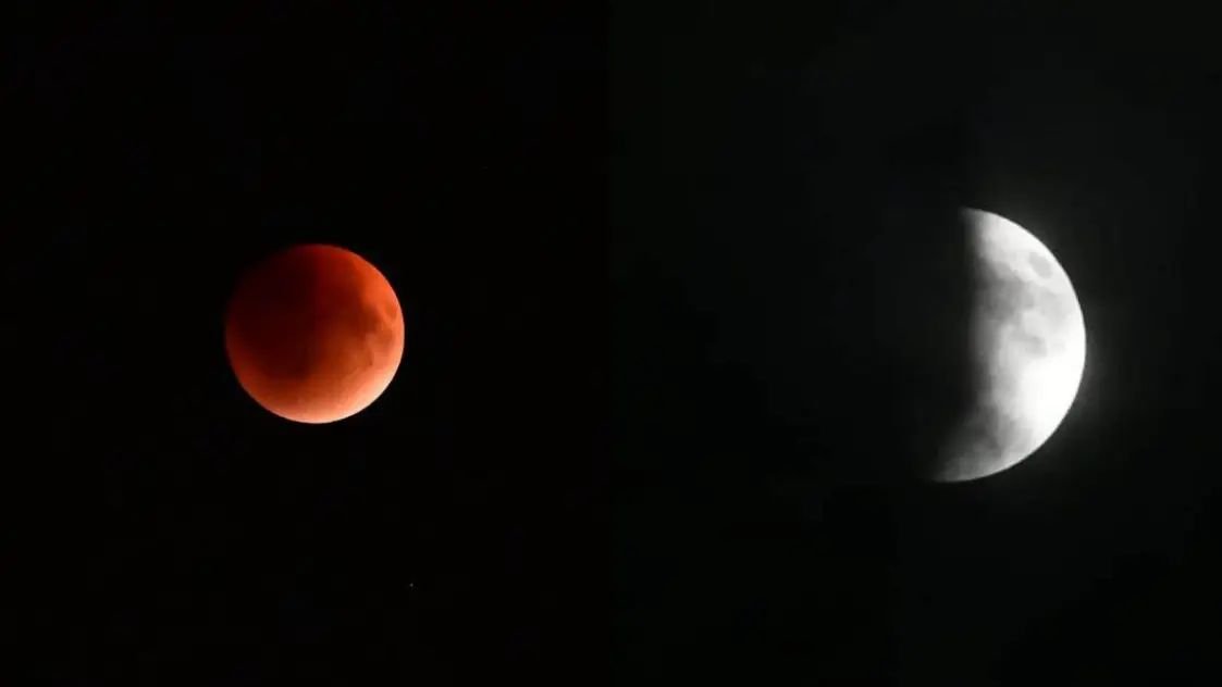 चांद की लालिमा और तारों की चमक ने बच्चों को दिखाई जादुई दुनिया, दिखा अद्भुत नजारा