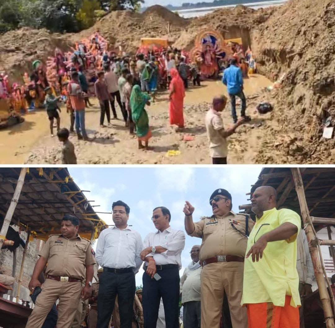 रायबरेली- ऊंचाहार के गोकना घाट पर 20 से अधिक मूर्तियों का हुआ विसर्जन,,,,, 