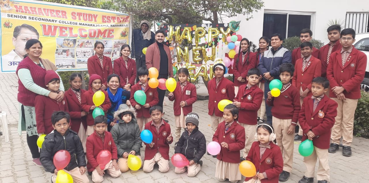 रायबरेली-महावीर स्टडी इस्टेट सीनियर सेकेण्ड्री कॉलेज द्वारा नववर्ष की दी गई हार्दिक शुभकामनाएं