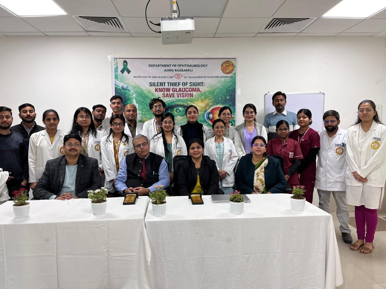 एम्स रायबरेली में ग्लूकोमा जागरूकता पर सीएमई का आयोजन