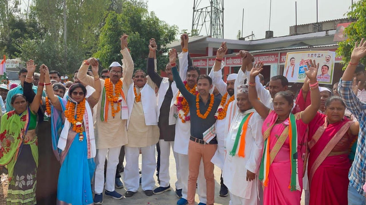 Raibareli-भारत जोड़ो यात्रा के दूसरे चरण में पूर्व विधानसभा प्रत्याशी का जोरदार स्वागत।