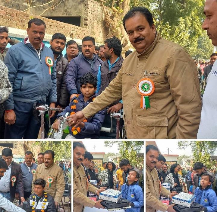 रायबरेली- उपकरण पाकर खिल उठे दिव्याँग बच्चों के चेहरे,,,,,