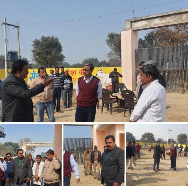रायबरेली-विशेष सचिव ने किया  कान्हा गौशाला का औचक  निरीक्षण,,,,,,