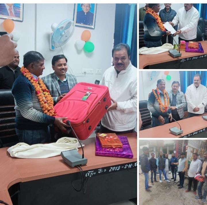 रायबरेली-लेखपाल की सेवानिवृत्त पर उपजिलाधिकारी व तहसीलदार ने अंगवस्त्र भेंटकर किया सम्मानित 