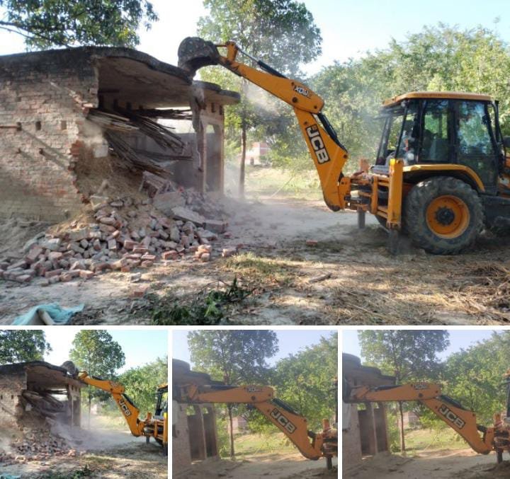 रायबरेली- जमुनापुर चौराहा पर गरजा बाबा का बुलडोजर,,,,,