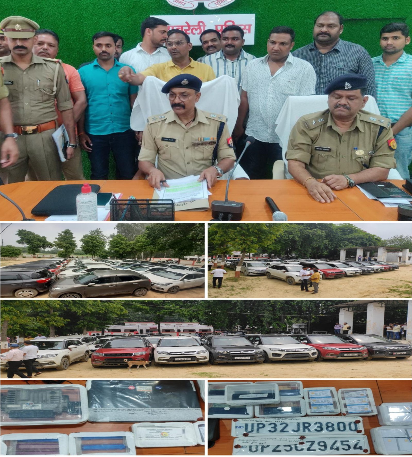 Raibareli- एसओजी टीम व पुलिस को मिली बड़ी कामयाबी 31 लग्जरी गाड़िया बरामद 