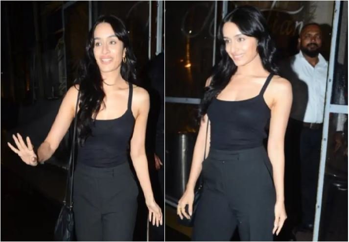 ऑल-ब्लैक लुक में स्पाट हुई श्रद्धा कपूर, मिनिमल मेकअप कर ढाया कहर