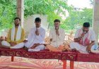 वाराणसी से आए हुए विदत आचार्य की देखरेख में संपन्न हुआ सामूहिक रुद्राभिषेक