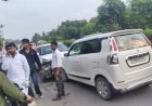 रायबरेली अनियंत्रित कारें डिवाइडर से टकराकर दो अन्य कारों से टकराई, पांच घायल, दो की हालत गंभीर