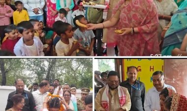 रायबरेली-आंगनबाड़ी केंद्र पहुंची अपर्णा यादव, बच्चों से संवाद कर वितरित किए फल