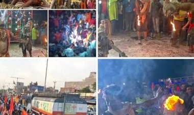 रायबरेली-विश्व हिंदू परिषद, बजरंग दल प्रखंड बछरावां ने निकाली भव्य शोभायात्रा