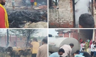 रायबरेली-अज्ञात कारणों से कन्नावां गांव में दो घरों में लगी आग, गृहस्थी जलकर खाक