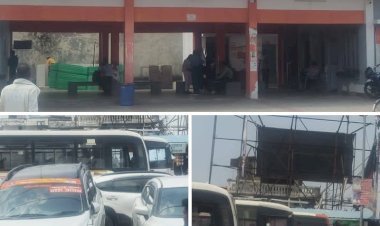 रायबरेली-जब अवैध पार्किंग का ही अड्डा बन गया बस स्टॉप, तो कहां खड़ी हो बसे!