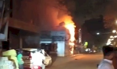 रायबरेली- संदिग्ध परिस्थितियों में  पेंट की दुकान में लगी भीषण आग