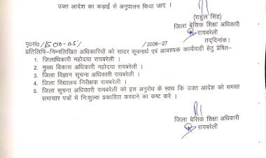 रायबरेली-हीट वेव के तहत कक्षा 8 तक के विद्यालयों में अवकाश घोषित