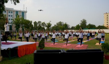 एम्स रायबरेली में "स्वस्थ बढ़ती उम्र के लिए योग" (Yoga for Healthy Ageing)" उद्देश्य के साथ 12वें अंतराष्ट्रीय योग दिवस का आयोजन
