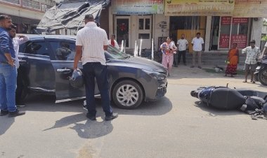 रायबरेली-तेज रफ्तार कार की टक्कर से स्कूटी सवार दंपति घायल, चालक ने खुद को बताया लेखपाल