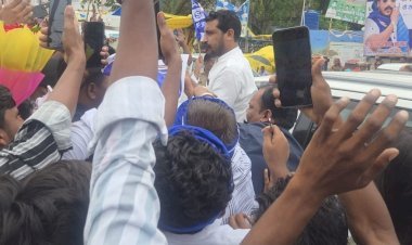 रायबरेली-जनपद के सिंह द्वार पर आसपा के राष्ट्रीय अध्यक्ष का हुआ भव्य स्वागत