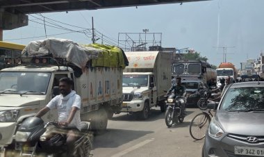 रायबरेली भीषण जाम से जूझ रहा है कस्बा, ट्रैफिक पुलिस की व्यवस्था दिखी नदारद