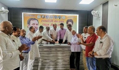 रायबरेली-कांग्रेस नेता आमीन पठान के नेतृत्व में मनाया गया सांसद किशोरी लाल शर्मा का जन्मदिन