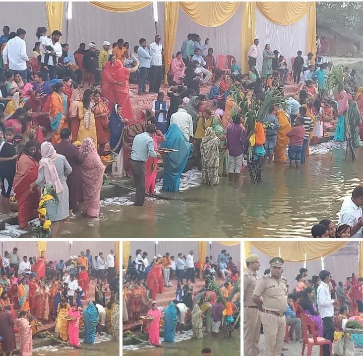 रायबरेली- धूमधाम से बनाया गया ऊँचाहार में छठ पूंजा,,,,