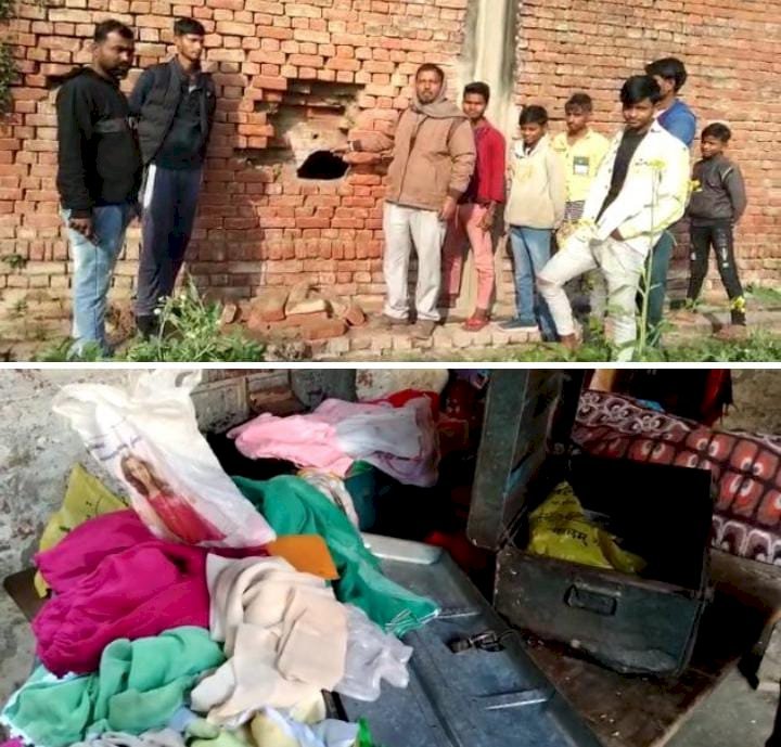 रायबरेली-सराय अख्तियार गांव में 4घरों में सेंध काटकर लाखो के जेवरात हुई चोरी,,,,