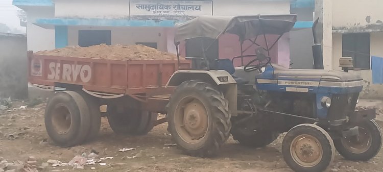 रायबरेली-चोरी छिपे मिट्टी ढुलाई की सूचना पर NTPC की विजलेंस व पुलिस टीम ने ट्रैक्टर ट्राली को किया सीज,,,,,