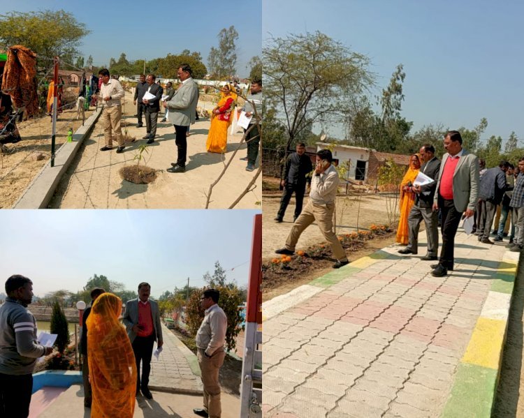 Raibareli-ग्राम विकास आयुक्त ने अमृत सरोवर का किया निरीक्षण