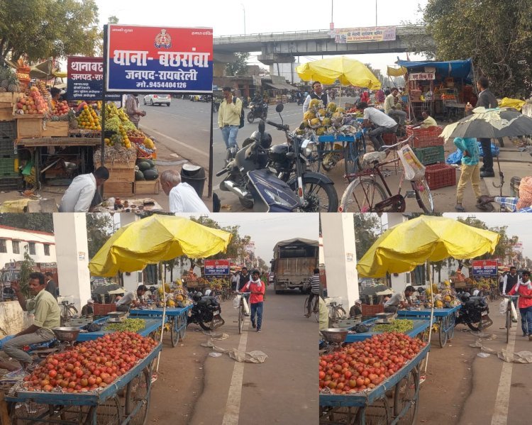 Raibareli-लखनऊ प्रयागराज मार्ग पर अतिक्रमण ,जनमानस बेहाल
