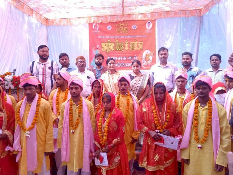 Raibareli-मुख्यमंत्री सामूहिक विवाह में 101 जोड़ो का विवाह सम्पन्न