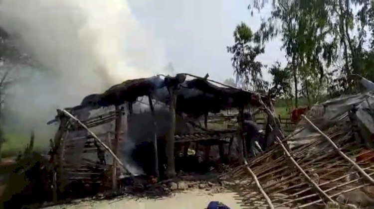 रायबरेली-अज्ञात कारणों से छप्पर में लगी आग गई,गृहस्थी जलकर हुई खाक,,,