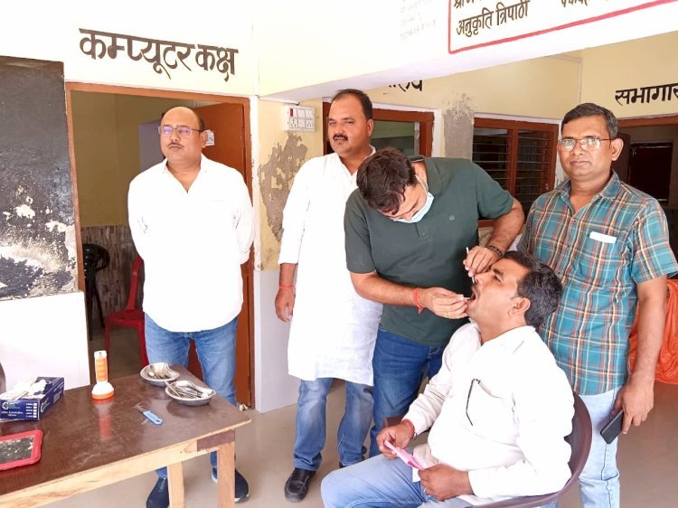 Raibareli-नेत्र शिविर में नेत्र  रोगियों 70 रोगियो  का परीक्षण 20रोगियो  का होगा मोतियाबिंद का ऑपरेशन। 