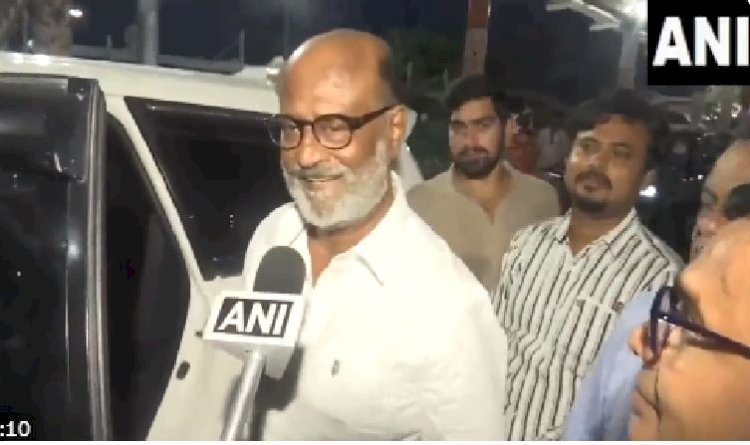 लखनऊ पहुंचे साउथ सुपरस्टार रजनीकांत, सीएम योगी के साथ देखेंगे अपनी फिल्म ‘जेलर’