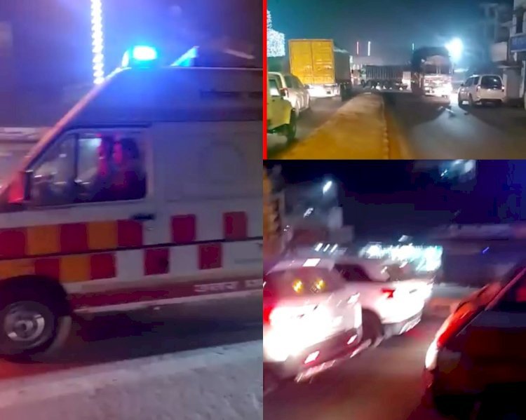 Raibareli-जाम के झाम में कई घंटे फंसी रही एंबुलेंस  जिम्मेदार कौन