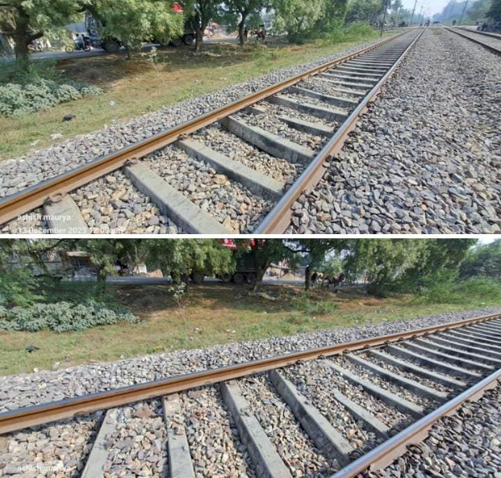 रायबरेली-मालगाड़ी से पटरी उतारते समय रेलवे ट्रैक हुआ क्षतिग्रस्त,,,