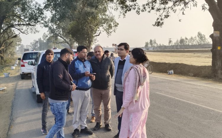 रायबरेली-DM ने NHAI  कार्य का किया निरीक्षण