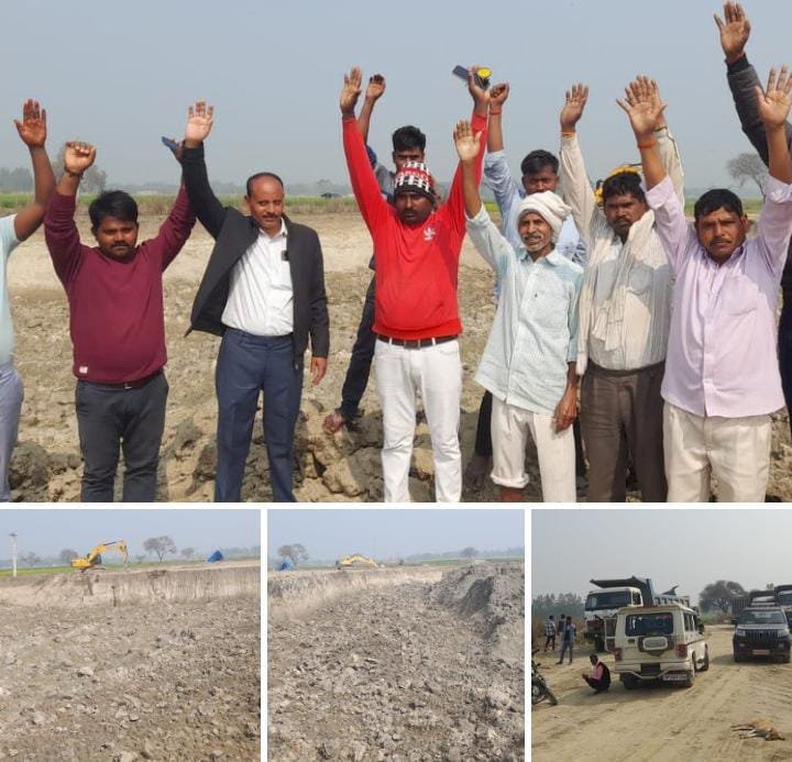 रायबरेली-गंगा एक्सप्रेस वे के लिए मिट्टी की खोदाई में लगे वाहनों ने बिगाड़ दी गांव गली की सूरत,,,