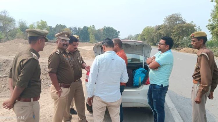 रायबरेली-चुनावी एक्शन में पुलिस , चप्पे चप्पे पर पुलिस ने खंगाला वाहन,