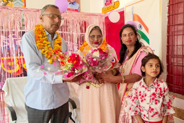 प्राथमिक विद्यालय डिडौली की प्रधानाध्यापक सम्मानित